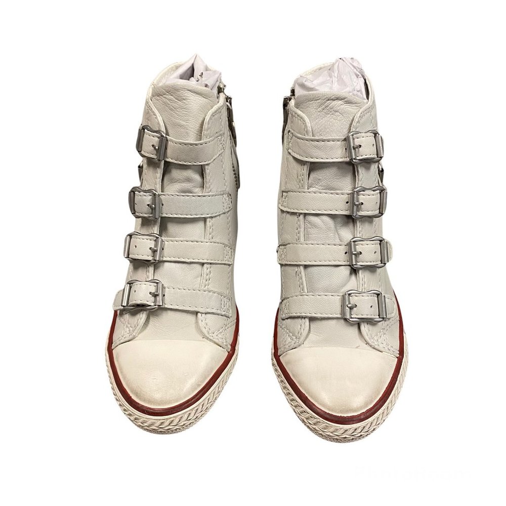 Ash Genial White Wedge Leather Shoes EU35 NIB